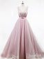 Jednoduché Dusty Rose Levné plesové šaty Organza Sweet 15 Quinceanera šaty APD3460