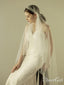 Simple Knee Length Ivory Tulle Juliet Cap Veils ACC1056