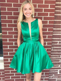 Simple Mini Green Homecoming Dresses Cheap A Line Junior Homecoming Dress ARD1559-SheerGirl