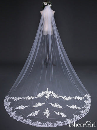 Shiny Bridal Veils with Gold Star Sparkly Wedding Veil ACC1042