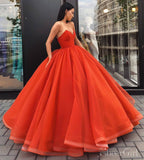 Simple Strapless Ball Gown Prom Dresses Cheap Quinceanera Dress ARD2140-SheerGirl