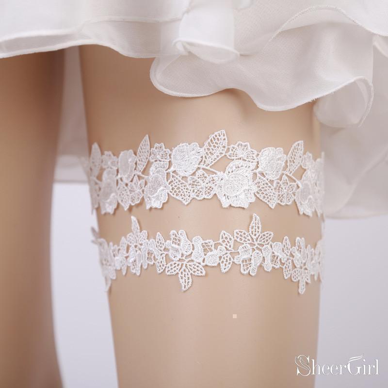 White Beaded Bridal Garter Belt, Wedding Garter, Bridal Garter, White Garter,  Garter for Wedding Skinny White Lace Wedding Garter Bridal 