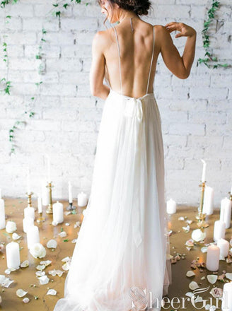 Spaghetti Strap Mermaid Wedding Dresses Lace Bridal Dress AWD1578 –  SheerGirl