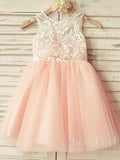 Spaghetti Strap Long Dusty Rose Floral Flower Girl Dresses ARD1477-SheerGirl