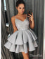 Spaghetti Strap Shiny Mini Homecoming Dresses Chic Summer Hoco Dress ARD1544