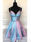 Spaghetti Strap Short Homecoming Dresses V-neck Formal Dress ARD2396