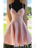 Spaghetti Strap V-neck Homecoming Dresses Cheap Graduation Dress ARD2392-SheerGirl