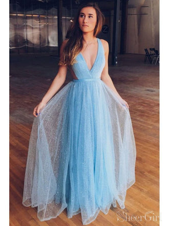 Detachable Puff Sleeve Prom Dress Tulle Long Evening Dresses ARD2678 –  SheerGirl