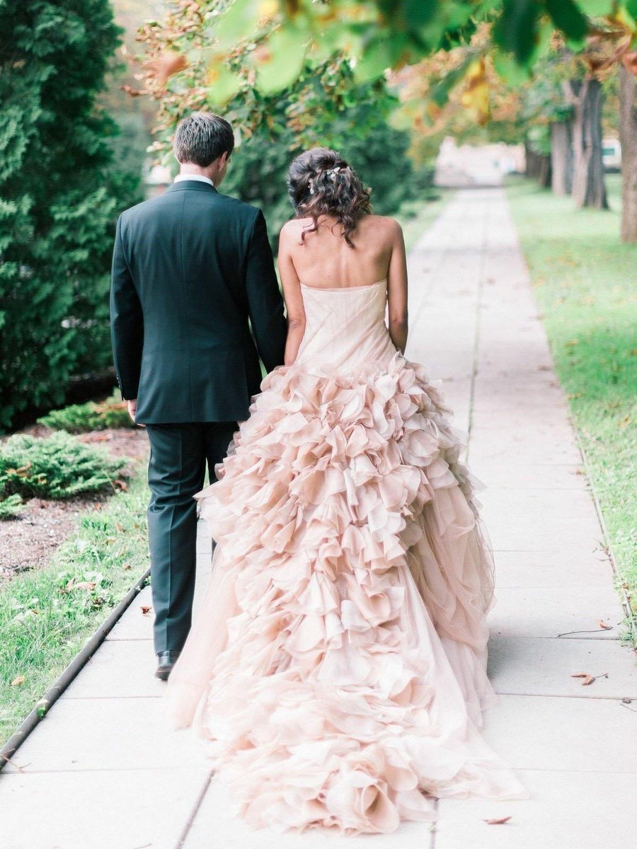 Strapless Blush Pink Ball Gown