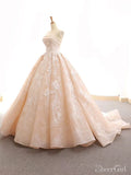 Strapless Lace Ball Gown Prom Dresses For Teens Sweet 16 Quinceanera Dress ARD2246-SheerGirl