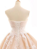 Strapless Lace Ball Gown Prom Dresses For Teens Sweet 16 Quinceanera Dress ARD2246-SheerGirl