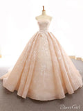 Strapless Lace Ball Gown Prom Dresses For Teens Sweet 16 Quinceanera Dress ARD2246-SheerGirl