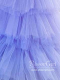 Strapless Ruffle Tulle High Low Mermaid Tiered Simple Prom Dress ARD2607-SheerGirl