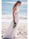 Strapless Summer Beach Wedding Dresses Boho Ivory Lace Wedding Dresses AWD1048-SheerGirl