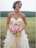 Sweetheart Blush Pink Wedding Dress Strapless Rustic Wedding Dress apd1797-SheerGirl