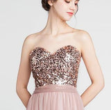 Sweetheart Dusty Rose Bridesmaid Dresses Rose Gold Sequin Bridesmaid Dresses ARD1188-SheerGirl