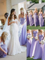 Vestidos de dama de honor color lavanda con escote corazón Vestidos de dama de honor premamá baratos ARD1159 