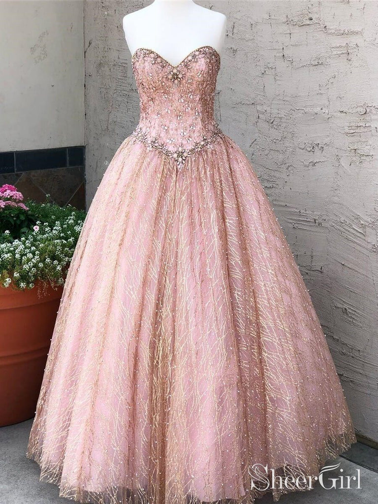 Lace Appliqued Bodice Pink Chiffon Long Mismatched Bridesmaid Dresses –  SheerGirl