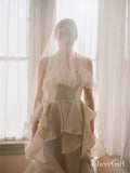 Traditional Drop Veils Ivory Tulle & Lace Wedding Veil ACC1053-SheerGirl