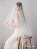 Two-Layers Ivory Tulle Knee Length Wedding Veils ACC1050-SheerGirl