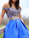 Two Piece Beaded Prom Dresses Lace Long Prom Gowns ARD2254-SheerGirl