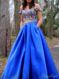 Two Piece Beaded Prom Dresses Lace Long Prom Gowns ARD2254-SheerGirl