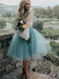 Two Piece Homecoming Dresses See Through Long Sleeve Lace Homecoming Dress ARD1434-SheerGirl