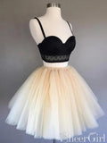 Two Piece Tulle Homecoming Dress Spaghetti Strap Formal Dresses ARD2421-SheerGirl