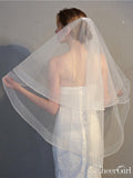 Two Tier Ivory Short Wedding Veils ACC1063-SheerGirl