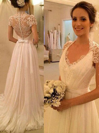Strapless Lace Appliqued Plus Size Tea Length Wedding Dresses apd2176